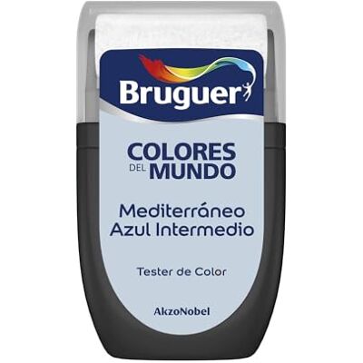 Bruguer Tester kleuren van de wereld muurverf eenlaags kleur Middellandse Zee blauw Bruguer Tester kleuren van de wereld muurverf eenlaags kleur Middellandse Zee blauw