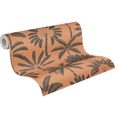 A.S. Création Vliesbehang 791633 behang jungle in oranje, zwart 10,05 m x 0,53 m vliesbehang bloemenelementen A.S. Création Vliesbehang 791633 behang jungle in oranje, zwart 10,05 m x 0,53 m vliesbehang bloemenelementen