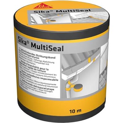 SIKA afdichtingstape MultiSeal grijs bitumen tape zelfklevend gemakkelijk te gebruiken UV-bestendig 10 m x 150 mm 2 rollen SIKA afdichtingstape MultiSeal grijs bitumen tape zelfklevend gemakkelijk te gebruiken UV-bestendig 10 m x 150 mm 2 rollen