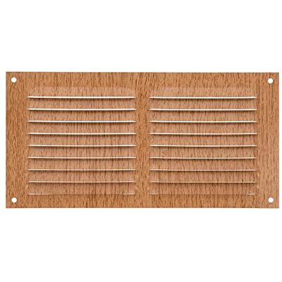 Amig Rechthoekig aluminium rooster Luchtuitlaat Ideaal voor keuken- en badkamerplafonds Afmetingen: 100 x 200 mm Houtkleur Amig Rechthoekig aluminium rooster Luchtuitlaat Ideaal voor keuken- en badkamerplafonds Afmetingen: 100 x 200 mm Houtkleur