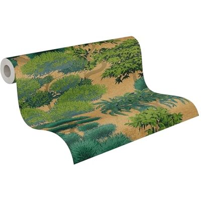 A.S. Création vliesbehang met boommotief in goud, groen, metallic – bosbehang met metallic effect 10,05 m x 0,53 m – 791612 A.S. Création vliesbehang met boommotief in goud, groen, metallic – bosbehang met metallic effect 10,05 m x 0,53 m – 791612