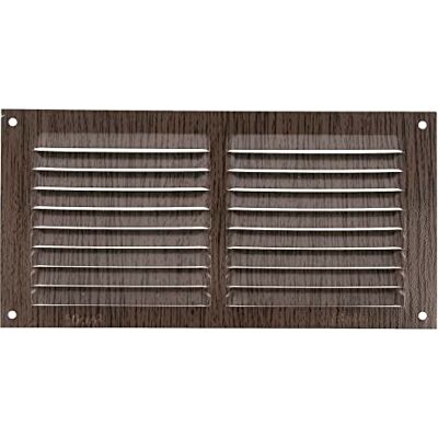 Amig Rechthoekig aluminium rooster Luchtuitlaatventilatie Ideaal voor keuken- en badkamerplafonds Afmetingen: 100 x 200 mm Bruin Amig Rechthoekig aluminium rooster Luchtuitlaatventilatie Ideaal voor keuken- en badkamerplafonds Afmetingen: 100 x 200 mm Bruin