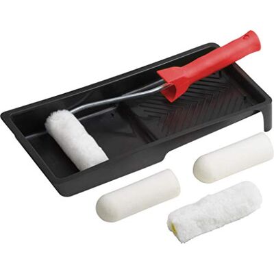 Meister Schilder- en lakset 6-delig twee verfrollen van schuim en twee verfrollen van polyester 10 & 12 mm poolhoogte met verfbak en steekbeugel/renovatieset/schilderset / 4378130 Meister Schilder- en lakset 6-delig twee verfrollen van schuim en twee verfrollen van polyester 10 & 12 mm poolhoogte met verfbak en steekbeugel/renovatieset/schilderset / 4378130