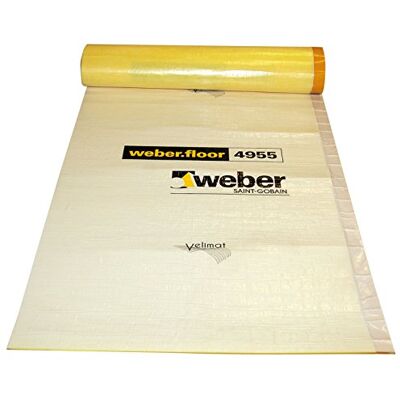 Weber ** Akoestische onderlaag dunne onderdekvloer, rlx 30 m, compatibel met vloerverwarming, floor 4955 ** Weber ** Akoestische onderlaag dunne onderdekvloer, rlx 30 m, compatibel met vloerverwarming, floor 4955 **