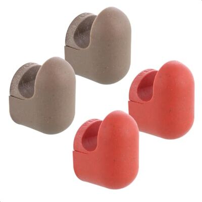 WAGNER hooks4home design wandhaken PILL 4st. set 51 x 32 x 37 mm, gerecyclede organische kunststof, taupe/koraalrood Made in DE 17042024 WAGNER hooks4home design wandhaken PILL 4st. set 51 x 32 x 37 mm, gerecyclede organische kunststof, taupe/koraalrood Made in DE 17042024