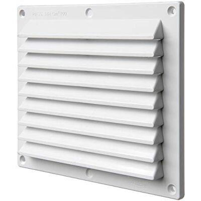 La Ventilazione De ventilatie B1714B ventilatierooster van wit kunststof, rechthoekig van overlappen. Afmetingen: 175 x 146 mm La Ventilazione De ventilatie B1714B ventilatierooster van wit kunststof, rechthoekig van overlappen. Afmetingen: 175 x 146 mm