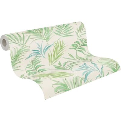 A.S. Création livingwalls vliesbehang met jungledesign in wit, groen, blauw – behang met exotische jungledesign 10,05 x 0,53 m van COSMOPOLITAN – 791084 A.S. Création livingwalls vliesbehang met jungledesign in wit, groen, blauw – behang met exotische jungledesign 10,05 x 0,53 m van COSMOPOLITAN – 791084