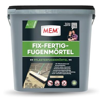 MEM Vaste voegmortel, weerbestendig, klaar voor gebruik, tegen onkruidgroei, zand, 12,5 kg MEM Vaste voegmortel, weerbestendig, klaar voor gebruik, tegen onkruidgroei, zand, 12,5 kg