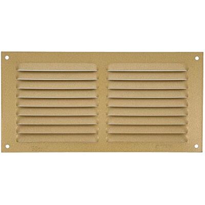 Amig Rechthoekig aluminium rooster Luchtuitlaatventilatie Ideaal voor keuken- en badkamerplafonds Afmetingen: 100 x 200 mm Goudkleurig Amig Rechthoekig aluminium rooster Luchtuitlaatventilatie Ideaal voor keuken- en badkamerplafonds Afmetingen: 100 x 200 mm Goudkleurig