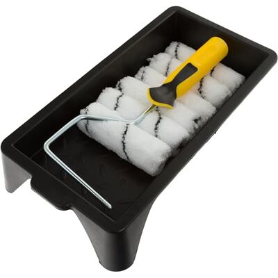 CORAL Koraal Gereedschap Koraal 43400 Gemakkelijk Coater Verf Mini Roller Kit met Microvezel Covers voor Emulsie 4 inch 8 Stuk Pack Set, Geel, Set van 8 CORAL Koraal Gereedschap Koraal 43400 Gemakkelijk Coater Verf Mini Roller Kit met Microvezel Covers voor Emulsie 4 inch 8 Stuk Pack Set, Geel, Set van 8