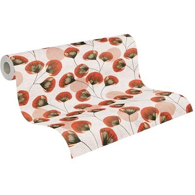 A.S. Création vliesbehang met bloemenmotief in grijs, roze, rood, groen, beige – scandinavisch bloemenbehang 10,05 m x 0,53 m – 791513 A.S. Création vliesbehang met bloemenmotief in grijs, roze, rood, groen, beige – scandinavisch bloemenbehang 10,05 m x 0,53 m – 791513
