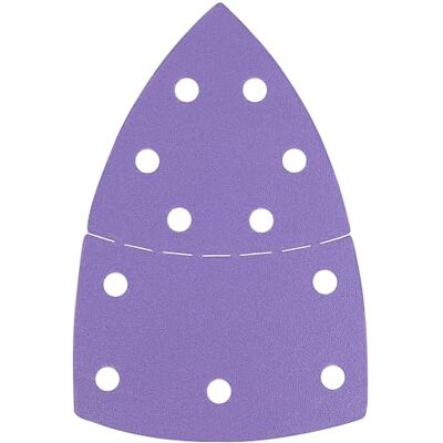 TREND Detail schuurpads 100 x 150 mm met 11 gaten, korrel 60/120/240, 6 stuks, folieschuurpapier voor vormen en gladmaken, AB/DET/M6 TREND Detail schuurpads 100 x 150 mm met 11 gaten, korrel 60/120/240, 6 stuks, folieschuurpapier voor vormen en gladmaken, AB/DET/M6