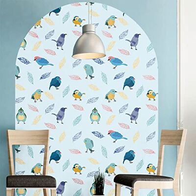 Ambiance Sticker Vliesbehang voorgelijmd reuzenmuurschilderingen boog van de vogels, decoratieve lijm, 87 x 60 cm Ambiance Sticker Vliesbehang voorgelijmd reuzenmuurschilderingen boog van de vogels, decoratieve lijm, 87 x 60 cm