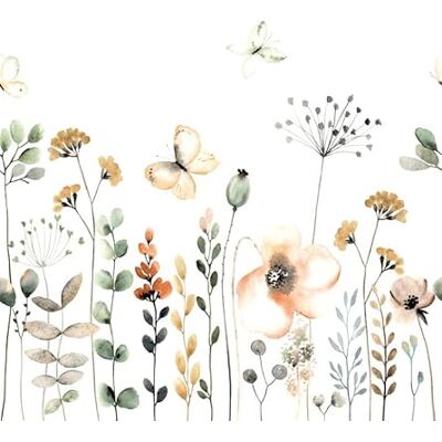 RASCH Bambino XIX Groene Bloemen Muurbehang - Behang RASCH Bambino XIX Groene Bloemen Muurbehang - Behang