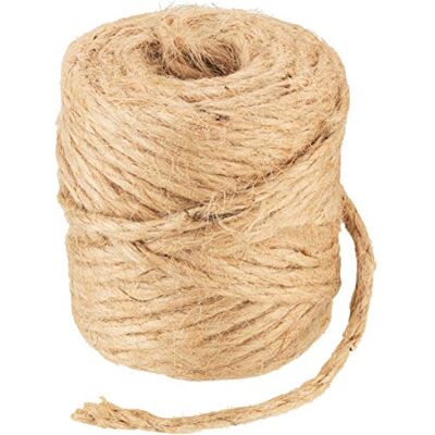 Meister Connex FLOR78702 Jute koord 4 mm x 20 m om te binden, decoreren en verpakken scheurvast en weerbestendig van 100% natuurlijk jute/decoratief koord/pakketsnoer/jutegaren/tuinkoord Meister Connex FLOR78702 Jute koord 4 mm x 20 m om te binden, decoreren en verpakken scheurvast en weerbestendig van 100% natuurlijk jute/decoratief koord/pakketsnoer/jutegaren/tuinkoord