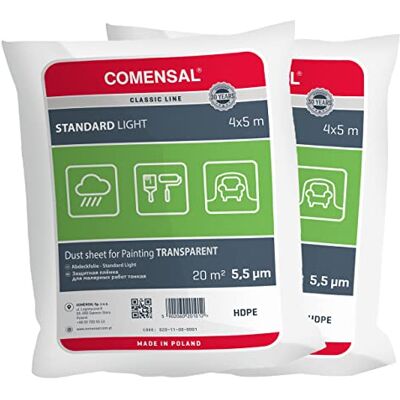 COMENSAL - 2x5,5µm vellen - 4x5m - Schildermaskeermateriaal - Kunststof folie COMENSAL - 2x5,5µm vellen - 4x5m - Schildermaskeermateriaal - Kunststof folie