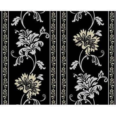 A.S. Création Livingwalls behang Classic Fleece, patroonbehang, floraal, klassiek, textielachtig oppervlak, metallic, zwart, 665348 A.S. Création Livingwalls behang Classic Fleece, patroonbehang, floraal, klassiek, textielachtig oppervlak, metallic, zwart, 665348