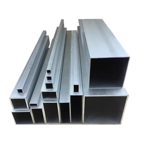 DHJKCBH Aluminiumlegering vierkante buis, 10 × 10 mm lengte 500 mm aluminiumlegering rechthoekige pijp vliegtuig model decoratiematerialen (maat: 10x10x2 mm)