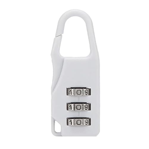 BARASH Hangsloten 2 stuks mini combinatieslot digitaal wachtwoord hangslot bagageslot hangslot gym hangsloten met code (kleur: wit)