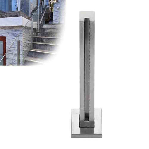 ZJFJMBD Roestvrij staal geborsteld glas balustrade paal zware glazen balustrade systeem hek paal voor trap balkon glazen balustrade clip