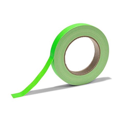 Modulor Stofband "Gaffa", neonkleurige kleefband van PE-gecoat weefsel, sterk klevende gaffa-band met natuurrubber, breedte 19 mm x lengte 25 m, 0,36 mm dik, mat neongroen