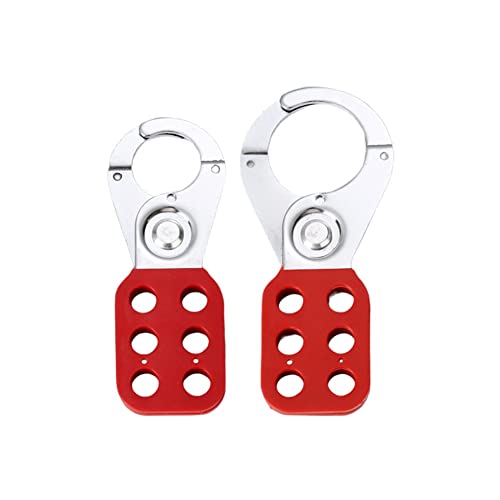 PAPAPI 2 PCS Lock Out Tag Out Lock Hasp Safety Padlock Lockout Steel Nylon Hasp Lock for Industry Equipment