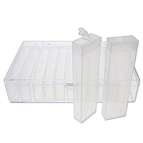 The Beadsmith Personality Case Clear Storage Organizing System 6,2 x 4 x 1,4 inch Inclusief 12 flip top Boxes 1 x 9,7 cm elk, voor het organiseren en opslaan