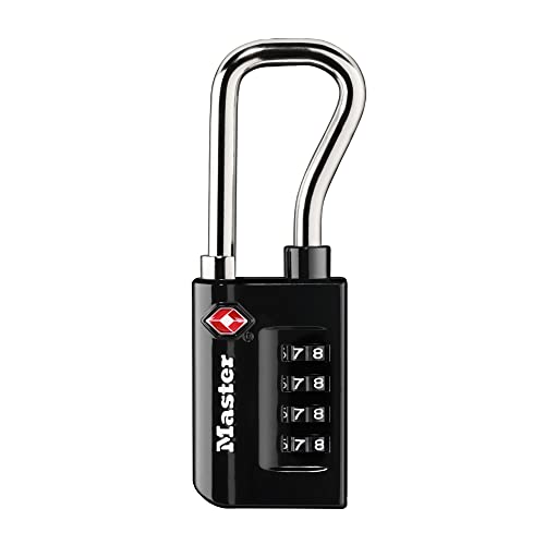 Master Lock Hangslot, set Your Own Combination TSA Accepted bagageslot, 1-5/16" breed, 4696D, zwart