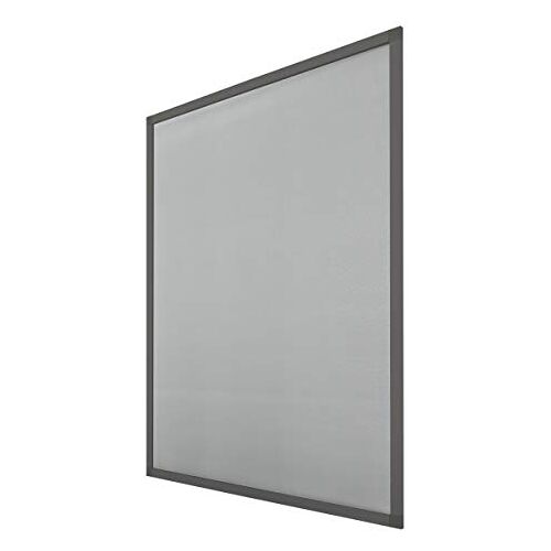 ECD Germany 2-pack vliegenhorren met aluminium frame 130 x 150 cm grijs weerbestendige muggenhorren van glasvezelweefsel voor ramen insectenhorren muggenhorren