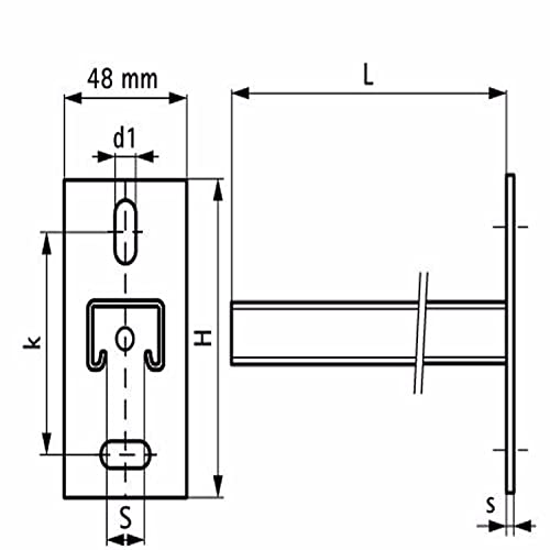 WALRAVEN FRANCE EURL Wandconsole Micra Strut Walraven 41 x 41 x 2 EZ x 300 mm – MC6603923