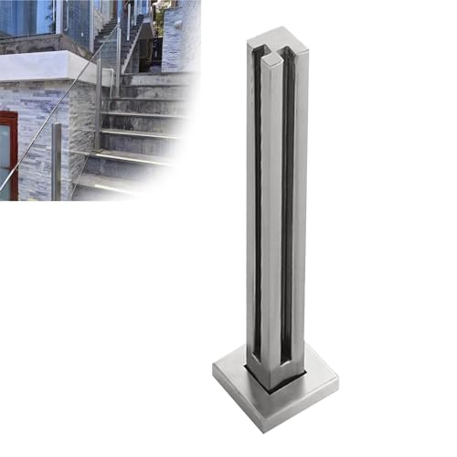 ZJFJMBD Roestvrij staal geborsteld glas balustrade paal zware glazen balustrade systeem hek paal voor trap balkon glazen balustrade clip