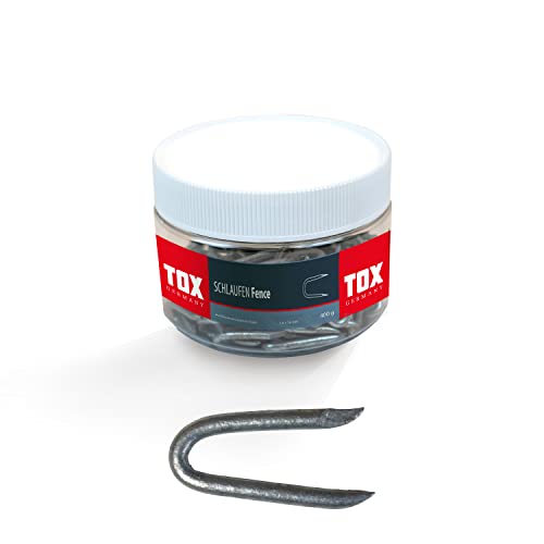 TOX Omheining draadlussen, stalen klemmen voor draadbevestiging, U-vormig, thermisch verzinkt, 2. 0 x 20 mm, 1 blik, 400 g (440 st.)