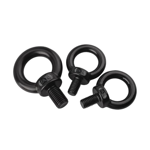 Aqxypas M3 M4 M5 M6 M8 M10 M12 M14 M16 M18 M20 M24 Zwart 304 roestvrijstalen ring hijsoogbout Marine hijsoogschroeven ringbout (Color : M16X25 1PCS)