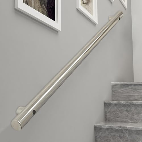 XMDEUR RVS Trapleuning Wandmontage Trapleuning φ2" Pipe Handrail voor Outdoor Grab Bar Rail 1m 1,5m 2m 2,5m 3m Trapleuning (Size : 2ft/60cm)