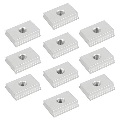 Yangfei T-groefmoeren M8, 10 stuks T-vormige schuifmoeren, serie 30, van aluminiumlegering, voor houtbewerkingsgereedschap M8