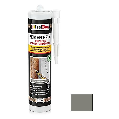 Isolbau Zement-Fix Express Reparatiemortel, afdichtingsmiddel voor voegen en scheuren binnen en buiten, patroon, 1 x 300 ml