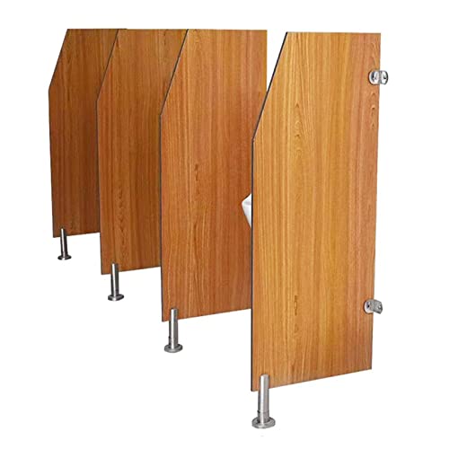 KJHYYPP Urinoir privacyscherm, urinoir scheidingswand toilet scheidingswand privacybescherming, wandgemonteerde scheidingswand voor thuiskantoor restaurant hotel (Brown 2pcs)