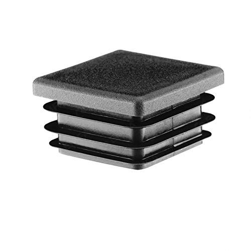 EMFA Lamelstoppen voor Vierkante Buizen 80x80 mm Zwart 4 Stuks Buisstoppen Vierkante stoppen Lamelplug 8x8 cm  ®