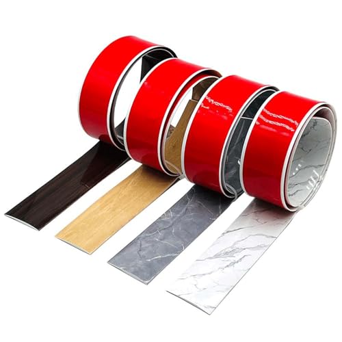 HUIZHENSHENG 1 m vloerbedekkingsstrips, vloerovergangsstrip, vinyl vloer platte scheidingsstrip, drempelstangen (maat: 50 mm/1,96 inch (b), kleur: wit eiken)