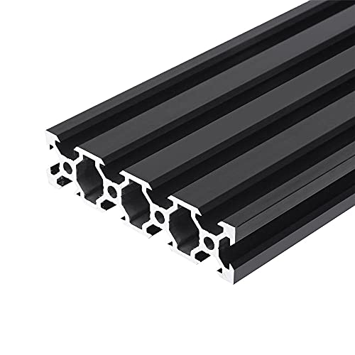 YOUTTOO Aluminium Profielen,  600mm Zwart 2080 V-Slot Aluminium Profiel Extrusie Frame voor CNC Tool DIY