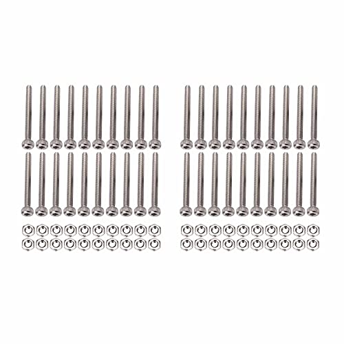 KLKNE M2 X 20 mm Zeskant Holle Kartschroeven Schroeven Bouten Set 40 Stuks