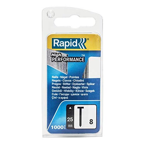 Rapid Brads Type 8, 25mm Nagels 18Ga, 1.000 St, voor Hand-, Pneumatische en Elektrische Tackers