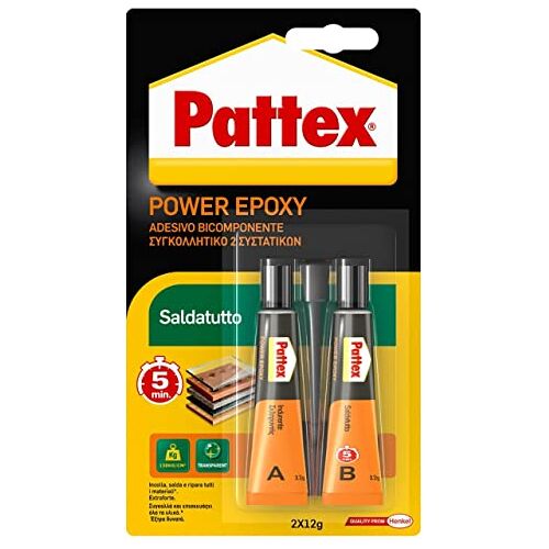 Pattex 2-componenten epoxylijm van 24 g  HENKEL transparant, ideaal voor juwelen en voor het mechanisch delen van lassen