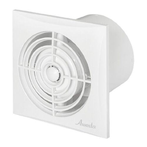 Awenta Badkamerventilator wit Ø 100 mm zeer stil + krachtig WZ met bewegingsmelder/naloop, timer, ventilator, plafondventilator, wandventilator, badventila