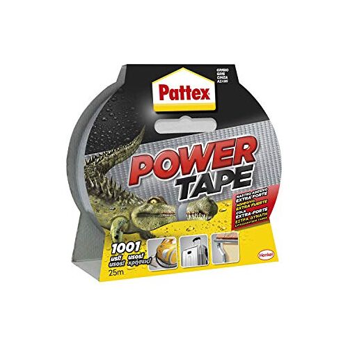 Pattex Power Tape, extra sterk plakband voor zware lasten, zwart plakband voor bijna alle oppervlakken, plakband en waterdicht plakband, 48 mm x 25 m