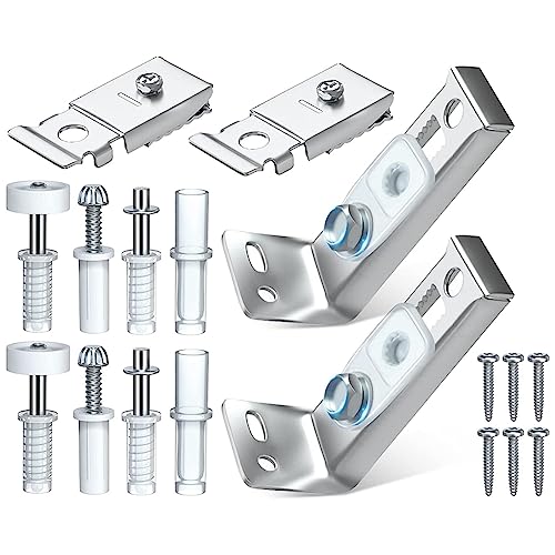 Jdeijfev Set van 2 vouwdeur-hardwareset, reparatieonderdelen, dubbele vouwdeur, metalen draaitap-hardwarepakket voor vouwdeur, kastdeur