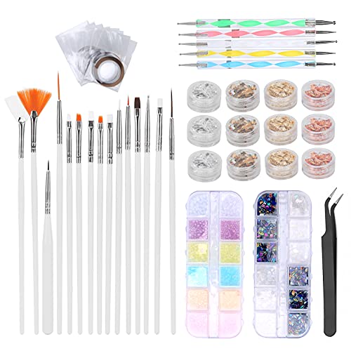 01 Nail Art Set, Nail Art Decoratie Kit Nail Art Brush Nail Puntpen voor Huishouden Huishouden voor Nail Art Beauty Salon