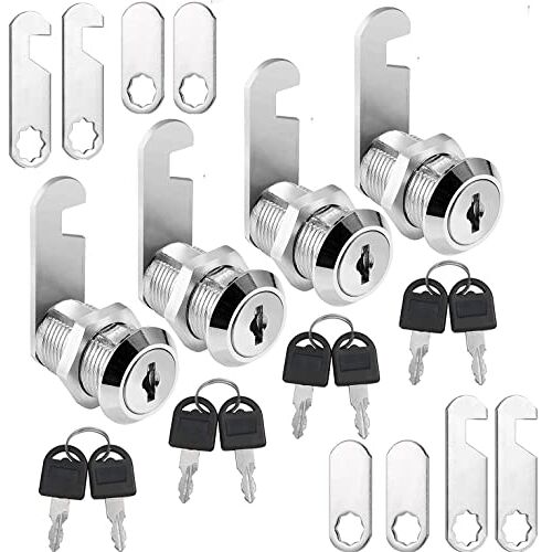 Litensh 4 STKS 5/8 Inch Beveiliging Mailbox Lock, 16mm Brief Post Box Lock, Kast Lade Cam Lock, Toolbox Deur Kast Sloten met Sleutels