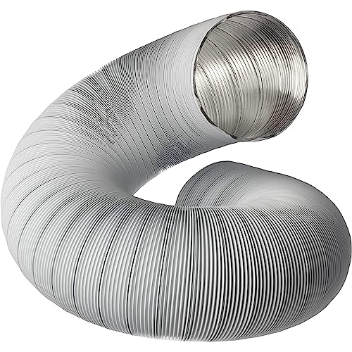 LIRAST Ø 125 mm / 1,5 m wit aluminium flexibele slang aluminium flexibele slang ventilatieslang ventilatiebuis afvoerslang