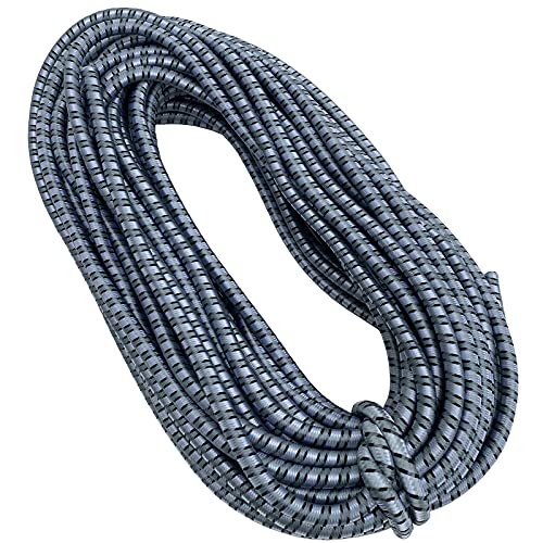 ECI Expandertouw 20 meter Ø 8 mm elastisch rubber expander wreef touw dekzeilen rubber lijn grijs